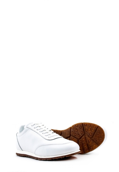 Ogroman İçi Dışı Hakiki Deri Beyaz Erkek Spor Sneaker Ayakkabı AH087231313505