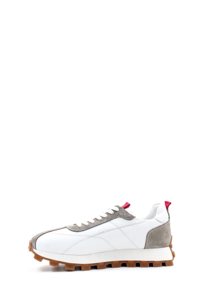 Ogroman İçi Dışı Hakiki Deri Beyaz Erkek Spor Sneaker Ayakkabı AH087231313653