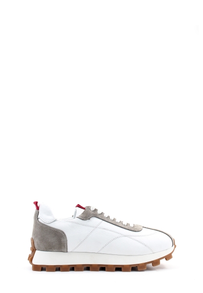 Ogroman İçi Dışı Hakiki Deri Beyaz Erkek Spor Sneaker Ayakkabı AH087231313653