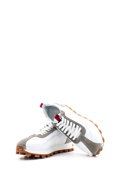 Ogroman İçi Dışı Hakiki Deri Beyaz Erkek Spor Sneaker Ayakkabı AH087231313653