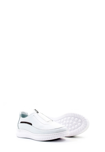Ogroman İçi Dışı Hakiki Deri Beyaz Kadın Spor Sneaker Ayakkabı AH085832614128