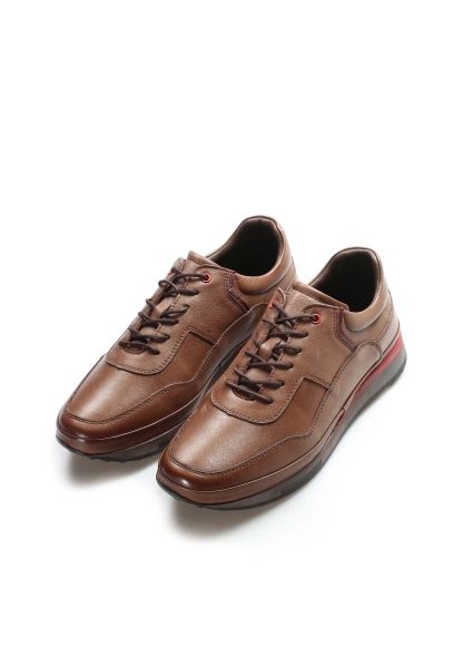 Ogroman İçi Dışı Hakiki Deri Ceviz Erkek Sneaker Spor Ayakkabı AH078551311312