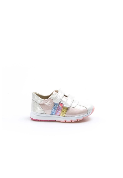 Ogroman İçi Dışı Hakiki Deri Gümüş Pembe Unisex Çocuk Sneaker Spor Ayakkabı AH07006161800