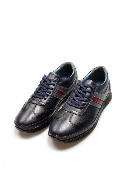 Ogroman İçi Dışı Hakiki Deri Lacivert Erkek Sneaker Spor Ayakkabı AH079511316520