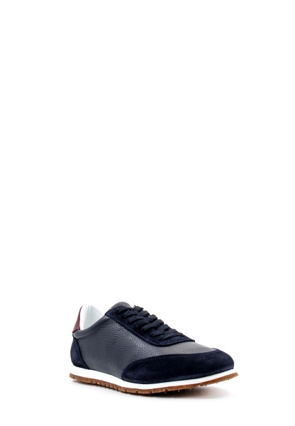 Ogroman İçi Dışı Hakiki Deri Lacivert Erkek Spor Sneaker Ayakkabı AH087231313505 