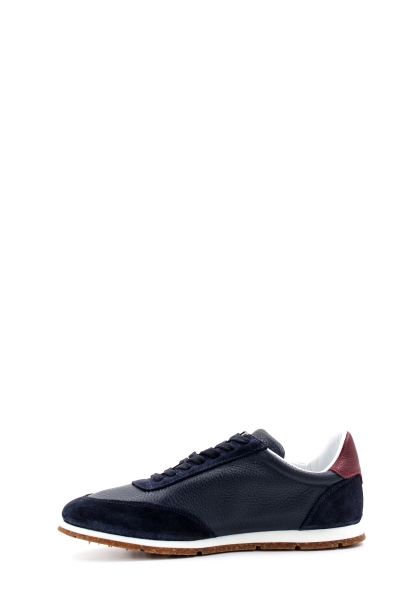 Ogroman İçi Dışı Hakiki Deri Lacivert Erkek Spor Sneaker Ayakkabı AH087231313505 