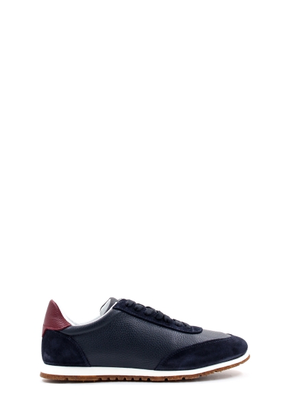Ogroman İçi Dışı Hakiki Deri Lacivert Erkek Spor Sneaker Ayakkabı AH087231313505 