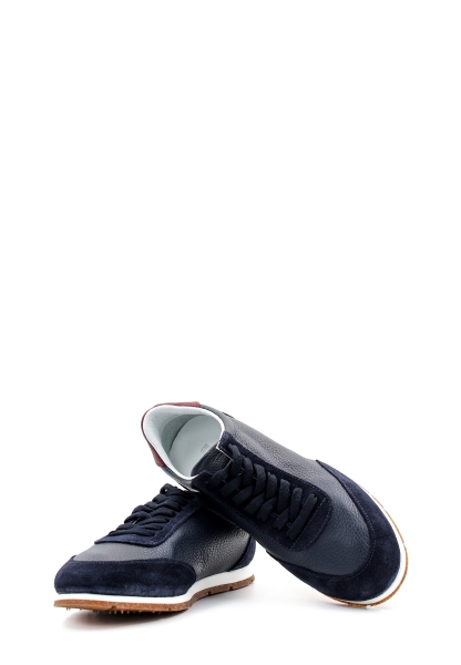 Ogroman İçi Dışı Hakiki Deri Lacivert Erkek Spor Sneaker Ayakkabı AH087231313505 