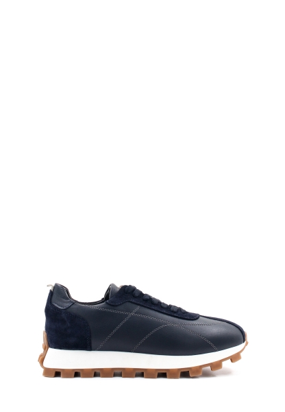 Ogroman İçi Dışı Hakiki Deri Lacivert Erkek Spor Sneaker Ayakkabı AH087231313653