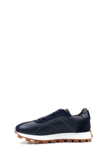Ogroman İçi Dışı Hakiki Deri Lacivert Erkek Spor Sneaker Ayakkabı AH087231313653