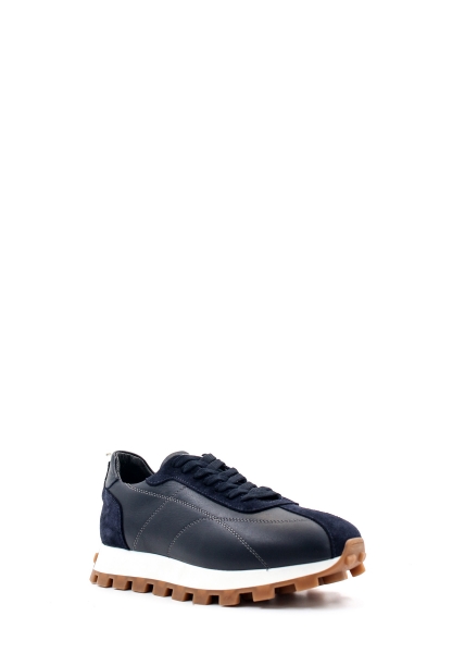 Ogroman İçi Dışı Hakiki Deri Lacivert Erkek Spor Sneaker Ayakkabı AH087231313653