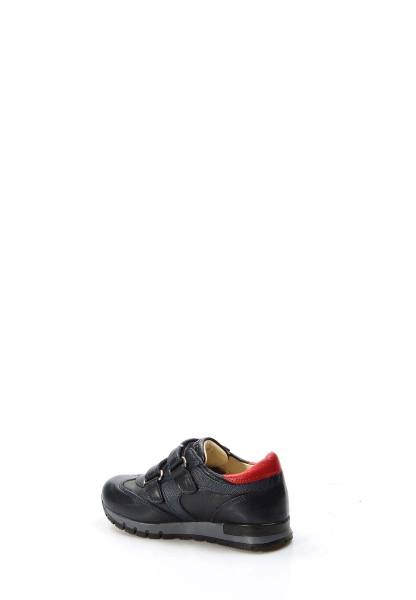 Ogroman İçi Dışı Hakiki Deri Lacivert Kırmızı Unisex Çocuk Sneaker Spor Ayakkabı AH07006161900