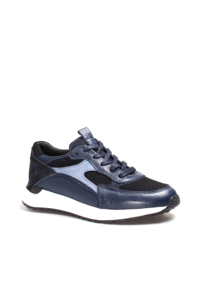 Ogroman İçi Dışı Hakiki Deri Lacivert Mavi Erkek Sneaker Spor Ayakkabı AH07582131523