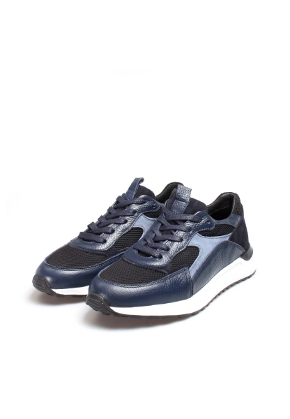 Ogroman İçi Dışı Hakiki Deri Lacivert Mavi Erkek Sneaker Spor Ayakkabı AH07582131523