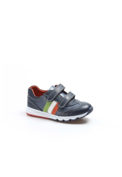 Ogroman İçi Dışı Hakiki Deri Lacivert Unisex Çocuk Sneaker Spor Ayakkabı AH0700661800