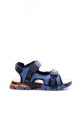 Ogroman İçi Dışı Hakiki Deri Mavi Cırtcırtlı Unisex Çocuk Sandalet AH0757424311005