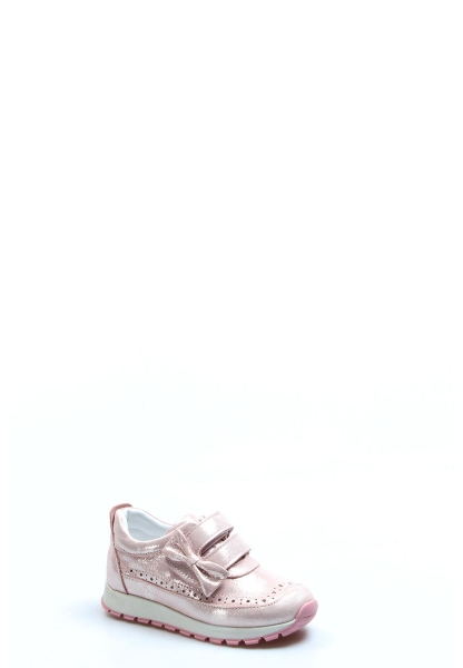 Ogroman İçi Dışı Hakiki Deri Pudra Simli Kız Çocuk Spor Sneaker Ayakkabı AH0783716103
