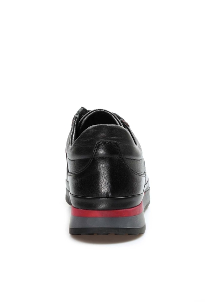 Ogroman İçi Dışı Hakiki Deri Siyah Erkek Sneaker Spor Ayakkabı AH078551311312