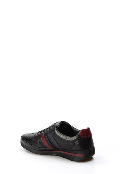  Ogroman İçi Dışı Hakiki Deri Siyah Erkek Sneaker Spor Ayakkabı AH078561311798