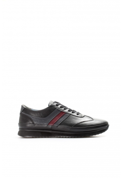 Ogroman İçi Dışı Hakiki Deri Siyah Erkek Sneaker Spor Ayakkabı AH079511316520