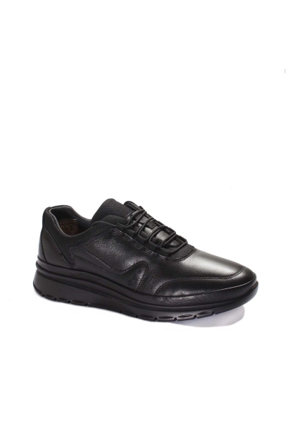 Ogroman İçi Dışı Hakiki Deri Siyah Erkek Spor Sneaker Ayakkabı AH077171113114150