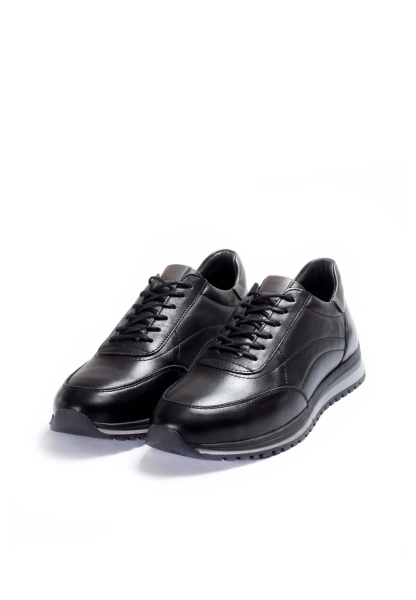 Ogroman İçi Dışı Hakiki Deri Siyah Erkek Spor Sneaker Ayakkabı AH07855131415