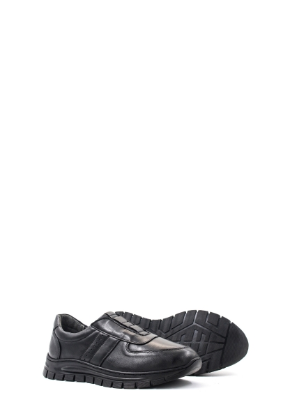 Ogroman İçi Dışı Hakiki Deri Siyah Erkek Spor Sneaker Ayakkabı AH085851316213