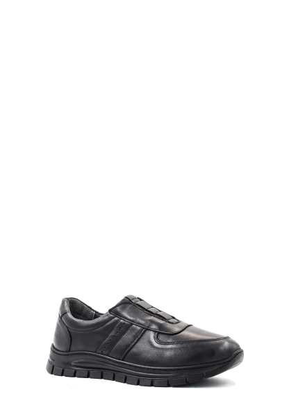 Ogroman İçi Dışı Hakiki Deri Siyah Erkek Spor Sneaker Ayakkabı AH085851316213