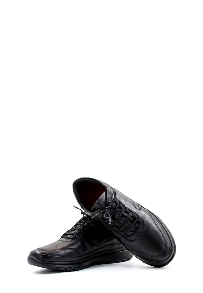 Ogroman İçi Dışı Hakiki Deri Siyah Erkek Spor Sneaker Ayakkabı AH0871713114255