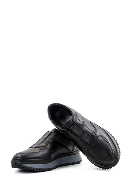 Ogroman İçi Dışı Hakiki Deri Siyah Erkek Spor Sneaker Ayakkabı AH08722131976