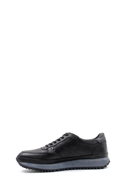 Ogroman İçi Dışı Hakiki Deri Siyah Erkek Spor Sneaker Ayakkabı AH08722131977