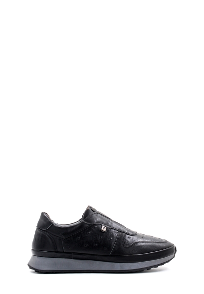 Ogroman İçi Dışı Hakiki Deri Siyah Erkek Spor Sneaker Ayakkabı AH08951131214