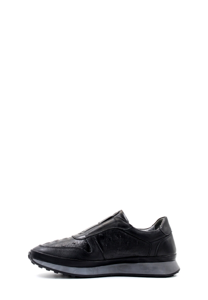 Ogroman İçi Dışı Hakiki Deri Siyah Erkek Spor Sneaker Ayakkabı AH08951131214