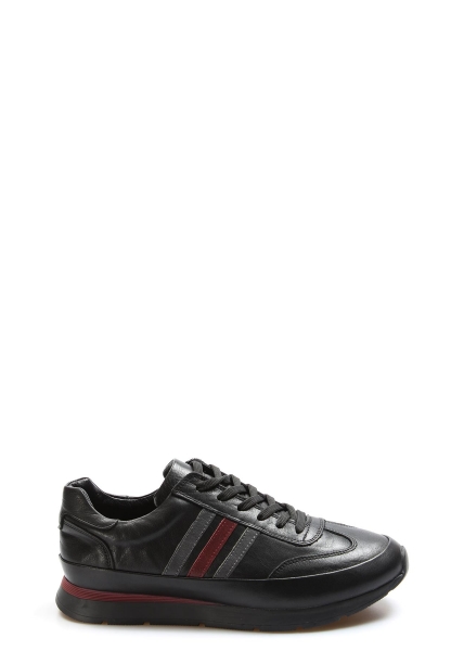 Ogroman İçi Dışı Hakiki Deri Siyah Erkek Yüksek Taban Sneaker AH077231318125