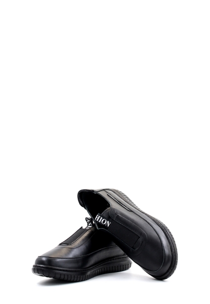  Ogroman İçi Dışı Hakiki Deri Siyah Kadın Spor Sneaker Ayakkabı AH085832614128