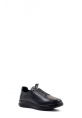  Ogroman İçi Dışı Hakiki Deri Siyah Kadın Spor Sneaker Ayakkabı AH085832614128