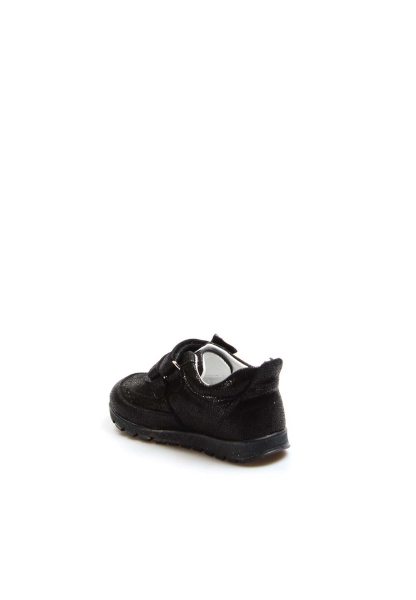 Ogroman İçi Dışı Hakiki Deri Siyah Simli Kız Çocuk Spor Sneaker Ayakkabı AH078372103