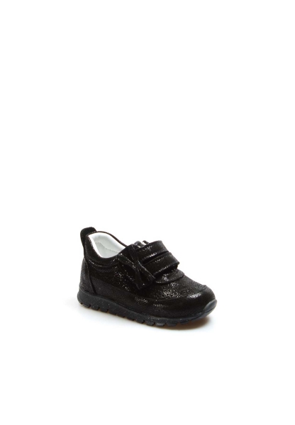 Ogroman İçi Dışı Hakiki Deri Siyah Simli Kız Çocuk Spor Sneaker Ayakkabı AH078372103