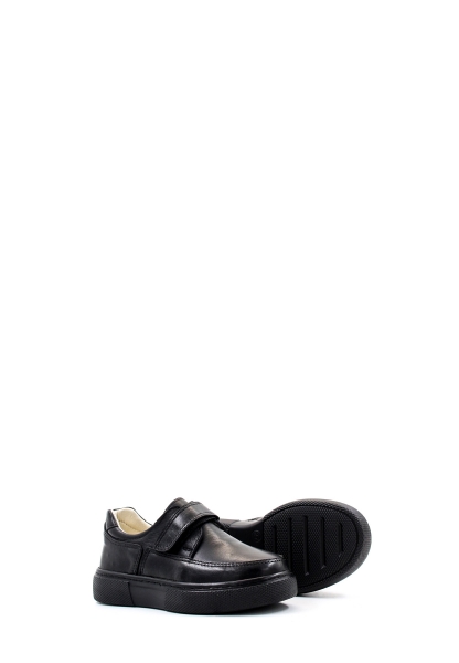 Ogroman İçi Dışı Hakiki Deri Siyah Unisex Çocuk Casual Ayakkabı AH07770161817