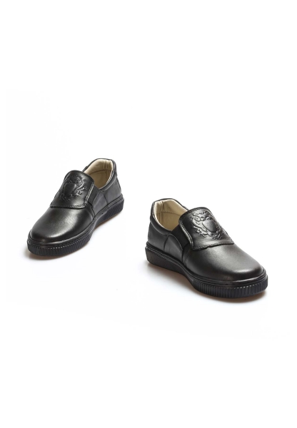 Ogroman İçi Dışı Hakiki Deri Siyah Unisex Çocuk Casual Ayakkabı AH07770161916