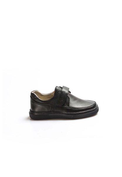 Ogroman İçi Dışı Hakiki Deri Siyah Unisex Çocuk Casual Ayakkabı AH07770161917
