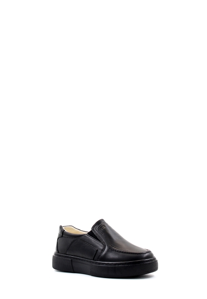 Ogroman İçi Dışı Hakiki Deri Siyah Unisex Çocuk Casual Ayakkabı AH0777061811-66
