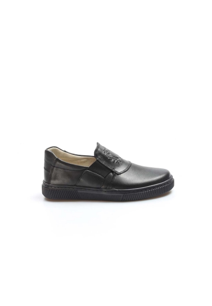 Ogroman İçi Dışı Hakiki Deri Siyah Unisex Çocuk Casual Ayakkabı AH0777061916