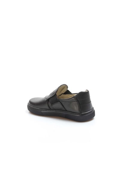 Ogroman İçi Dışı Hakiki Deri Siyah Unisex Çocuk Casual Ayakkabı AH0777061916