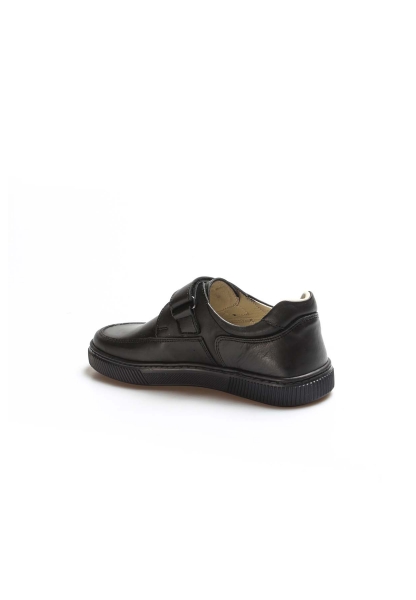 Ogroman İçi Dışı Hakiki Deri Siyah Unisex Çocuk Casual Ayakkabı AH0777061917