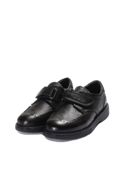 Ogroman İçi Dışı Hakiki Deri Siyah Unisex Çocuk Casual Rahat Ayakkabı AH07006241914
