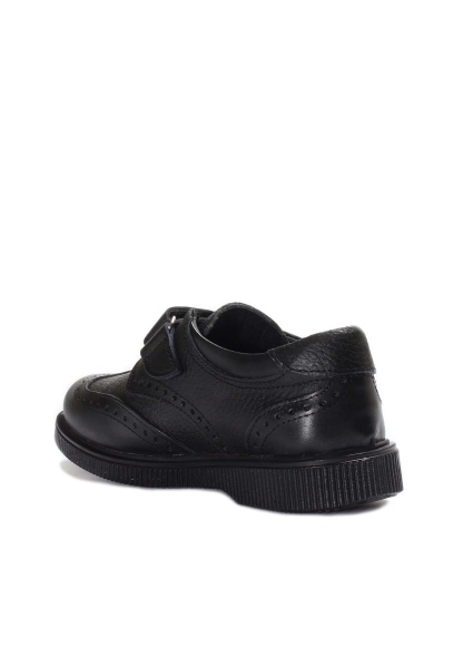 Ogroman İçi Dışı Hakiki Deri Siyah Unisex Çocuk Casual Rahat Ayakkabı AH07006241914