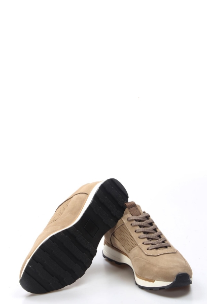 Ogroman İçi Dışı Hakiki Nubuk Deri Kum Erkek Sneaker Spor AH07723131120
