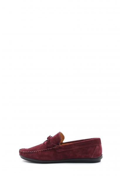 Ogroman İçi Dışı Hakiki Süet Deri Bordo Erkek Loafer Ayakkabı AH0862813111006