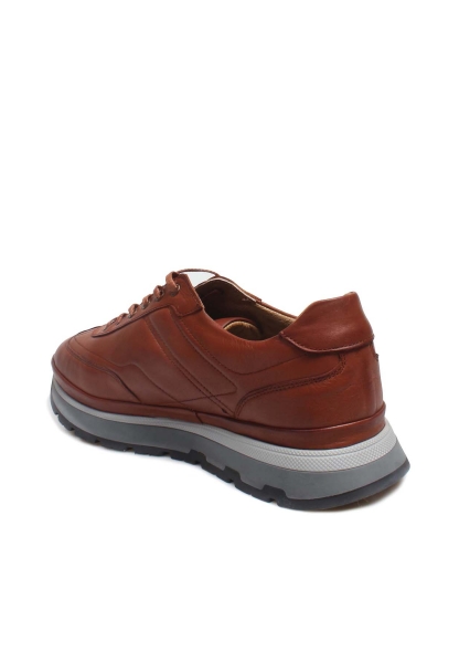 Ogroman İçi Dışı Kaliteli Hakiki Deri Taba Erkek Sneaker Spor Ayakkabı AH07722131648